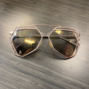 Geometric Rose Gold Sunglasses